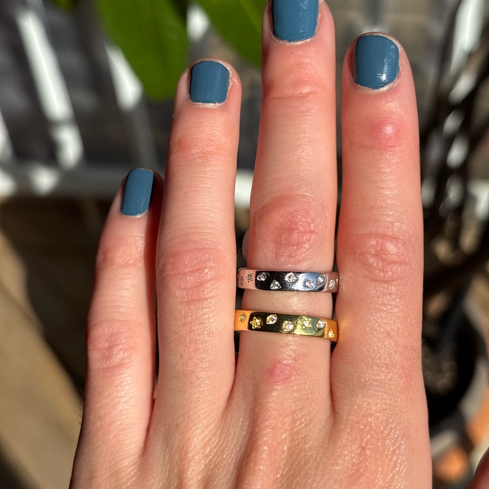 Elegant Gold and Sterling Silver .925 Rings